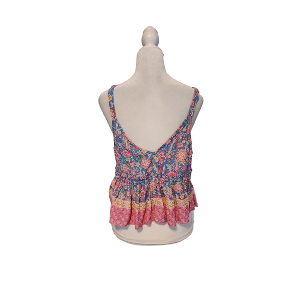 NEW Anthropologie | Plenty by Tracey Reese Pink Meadow Peplum Floral Tank - Picture 8 of 13